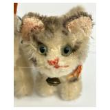 Vintage Steiff Dog and Tabby Cat