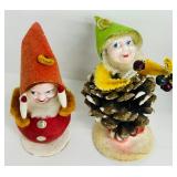 Vintage Christmas Elf Pine Cone Gnomes and More
