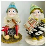 Vintage Christmas Elf Pine Cone Gnomes and More