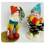 Vintage Christmas Elf Pine Cone Gnomes and More