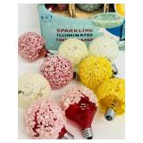 Vintage Ice GLOW Christmas Snowball Light Bulbs