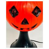 Vintage Bayshore Plastic Halloween Blow Mold Jack-O-Lantern Pumpkin Lamp