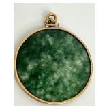 Scorpion Pendant Necklace with Vintage Trifari Chain and Beautiful Malachite Pendant