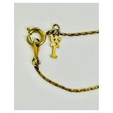 Scorpion Pendant Necklace with Vintage Trifari Chain and Beautiful Malachite Pendant