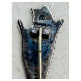 Vintage Scottish Early Robert Allison Glasgow Silver Kilt Pin Brooch