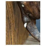 Vintage Wooden Elephant Figurine Bookends