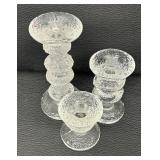 Three Iittala Festivo Candle Holders