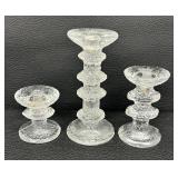 Three Iittala Festivo Candle Holders