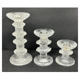Three Iittala Festivo Candle Holders
