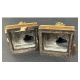 Pair of Vintage Cast Metal Owl Figurine Bookends