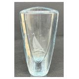 Two Vintage Signed Etched Crystal Vases by Kosta Boda and More