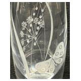 Two Vintage Signed Etched Crystal Vases by Kosta Boda and More