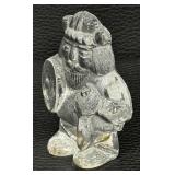 Vintage Magnor Crystal Nordic Viking Paperweight