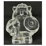Vintage Magnor Crystal Nordic Viking Paperweight