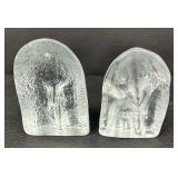 Blenko Elephant Bookends