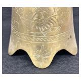 Vintage Chinese Buddhism Brass Bell and Bowl with Stand