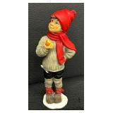 Two Vintage Norwegian Figurines by Candy Designs including Vintage Norway Candy Design Girl Figurine Basket of Apples 10” Carl Larsson