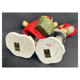 Two Vintage Norwegian Figurines by Candy Designs including Vintage Norway Candy Design Girl Figurine Basket of Apples 10” Carl Larsson