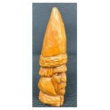 Hand Carved Wooden Bear and Viking Figurines