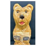 Hand Carved Wooden Bear and Viking Figurines