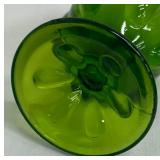 Vintage Viking Glass Avocado Green Swung Vase