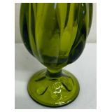 Vintage Viking Glass Avocado Green Swung Vase