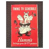Hamms Beer Minnesota Twins Baseball Schedule Pamphlets including the 1964 Season