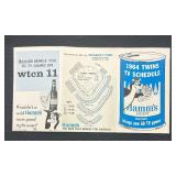 Hamms Beer Minnesota Twins Baseball Schedule Pamphlets including the 1964 Season