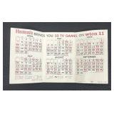 Vintage 1962 and 1963 Minnesota Twins Baseball Schedule Pamphlets