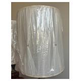 Pair of Mid Century 3 Way Amber Glass Lamps Hollywood Regency