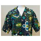 Vintage 1960’s Pomaré-Tahiti Bark Cloth Shirt