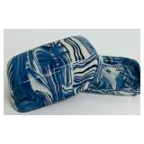 Stunning Art Glass Decor including Floral Vintage Peggy Karr Pansies Fused Art Glass Bowl Ruffled Edge, Enamel Signed Covered Dish and More!