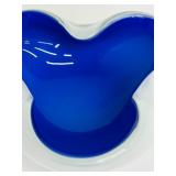 Stunning Art Glass Decor including Floral Vintage Peggy Karr Pansies Fused Art Glass Bowl Ruffled Edge, Enamel Signed Covered Dish and More!