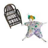Vintage Signed Poupee Millet Doll and Chair