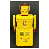 Vintage Rescue Tin Metal Robot R-1 with Bum N