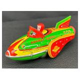 Schylling Collector Series Rocket Racer Friction Powered Rocket with Motor Sound