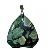 Beautiful Natural Copper Seraphinite Oval Cabochon Pendant Gemstone