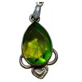 Faceted Green Peridot Pendant