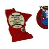 Vintage Pins including a Vintage MN Twins 1992 World Series Pin Lions Club