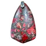 Three Brecciated Jasper Cabochon Pendants