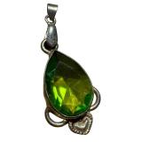 Faceted Green Peridot Pendant
