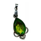 Faceted Green Peridot Pendant