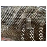 Chinese Gilded Silver Cat Brooch with Enamel Stripes and Turquoise Eyes