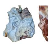 Three Beautiful Lace Agate Pendants