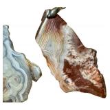 Three Beautiful Lace Agate Pendants