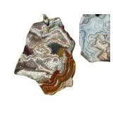 Three Beautiful Lace Agate Pendants