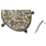 Sterling Silver Shell Fossil Cabochon