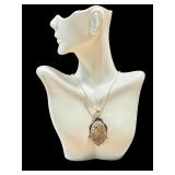 Sterling Silver Shell Fossil Cabochon