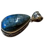 Beautiful Labradorite and Sterling Pendant / Labradorite Gemstone and Sterling Pendant