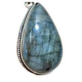 Beautiful Labradorite and Sterling Pendant / Labradorite Gemstone and Sterling Pendant